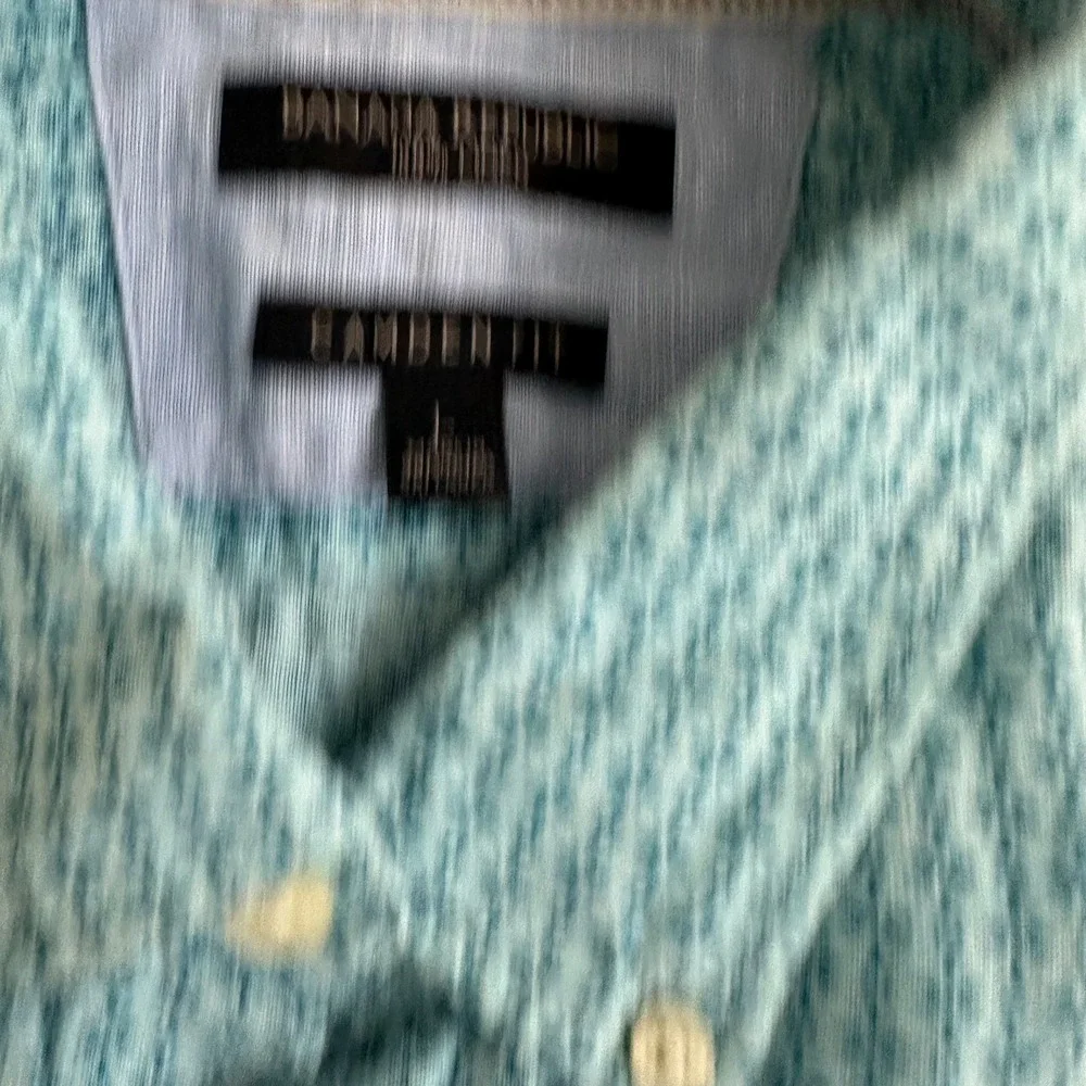 Banana Republic Shirt Blue Floral 100% Linen Camden Fit Button Down Mens Large